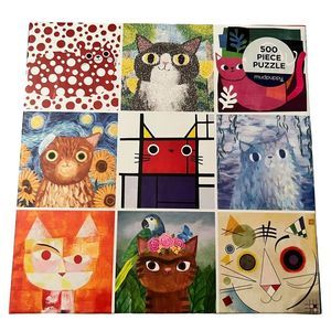 EUC Mudpuppy Artsy Cats 500 Piece Family Jigsaw Puzzle for Families